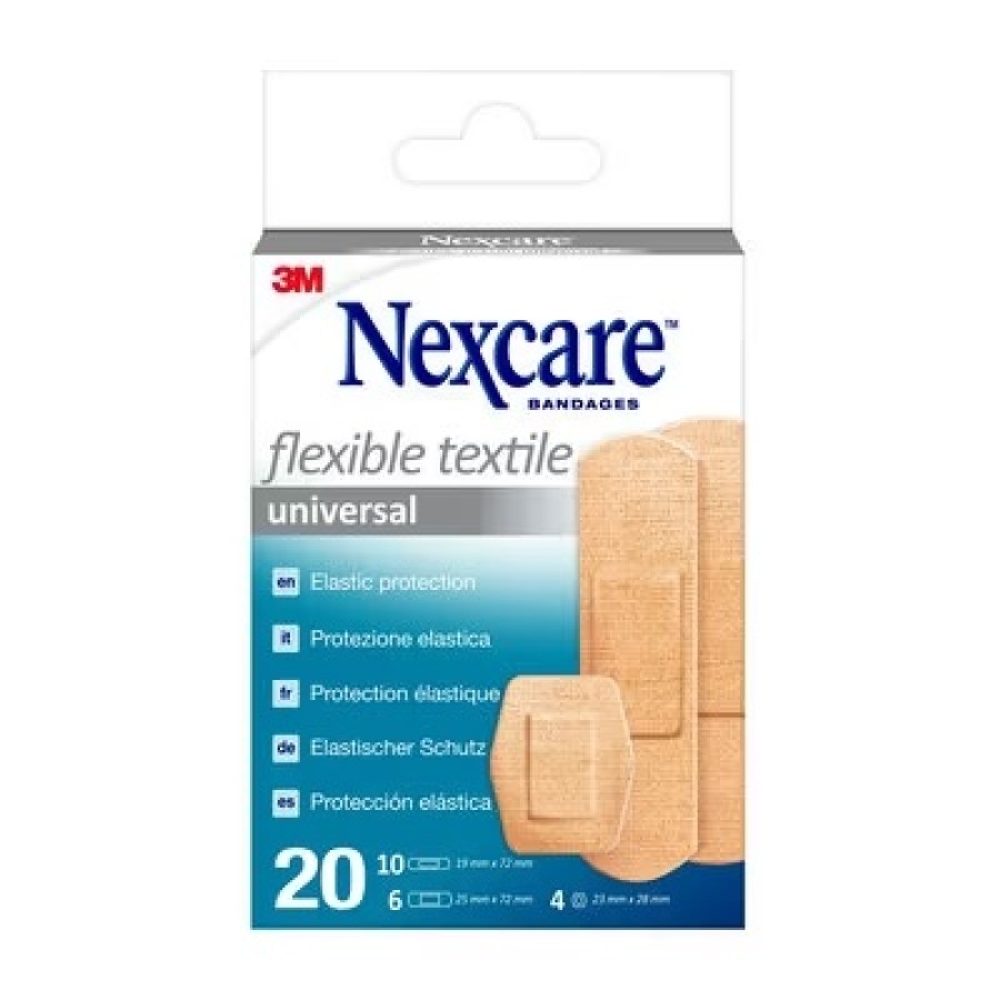 CEROTTO PREPARATO 3M NEXCARE TEXTILE N0420AS ASSORTITI 3 MISURE 10 CEROTTI 19X72MM + 6 CEROTTI 25X72MM + 4 CEROTTI 22,5MM