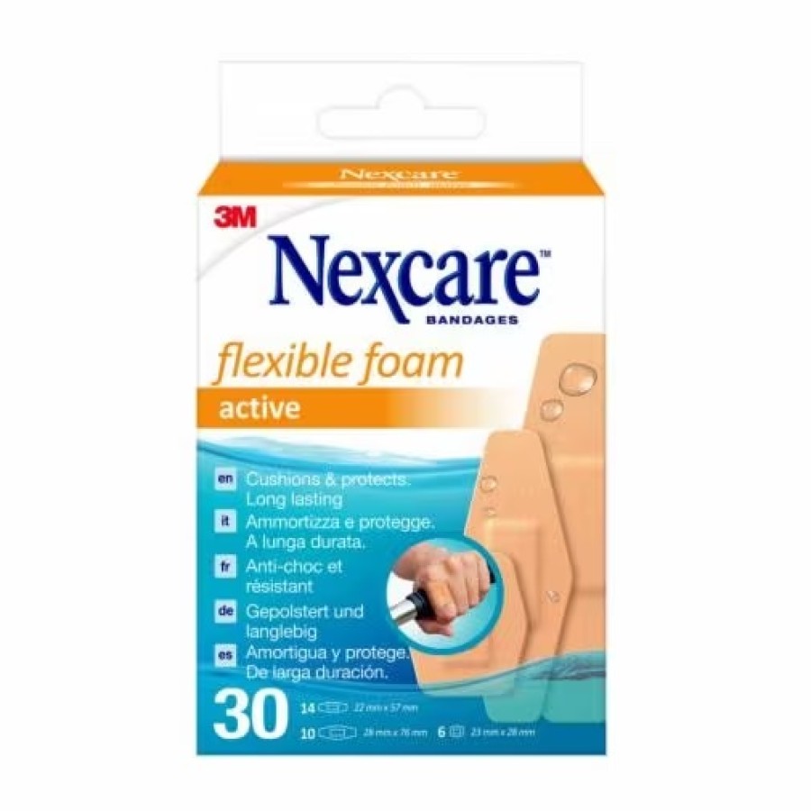 CEROTTO PREPARATO 3M NEXCARE ACTIVE 360 GRADI N1030ASD04 ASSORTITI 3 MISURE 6 CEROTTI 23X28MM + 14 CEROTTI 22X57MM + 10 CEROTTI 28X76MM