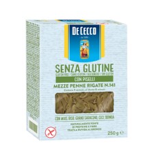 DE CECCO MEZZE PENNE RIGATE N141 CON PISELLI 250 G