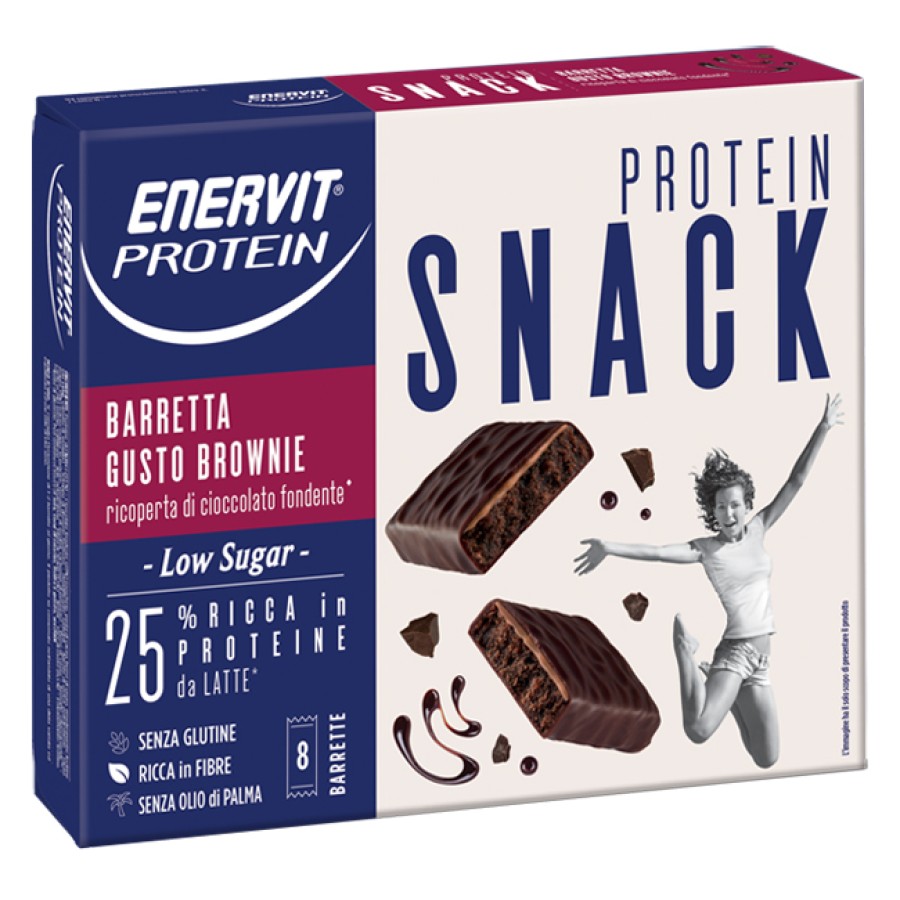 ENERVIT PROTEIN SNACK BROWNIE LOW SUGAR 8 BARRETTE 30 G