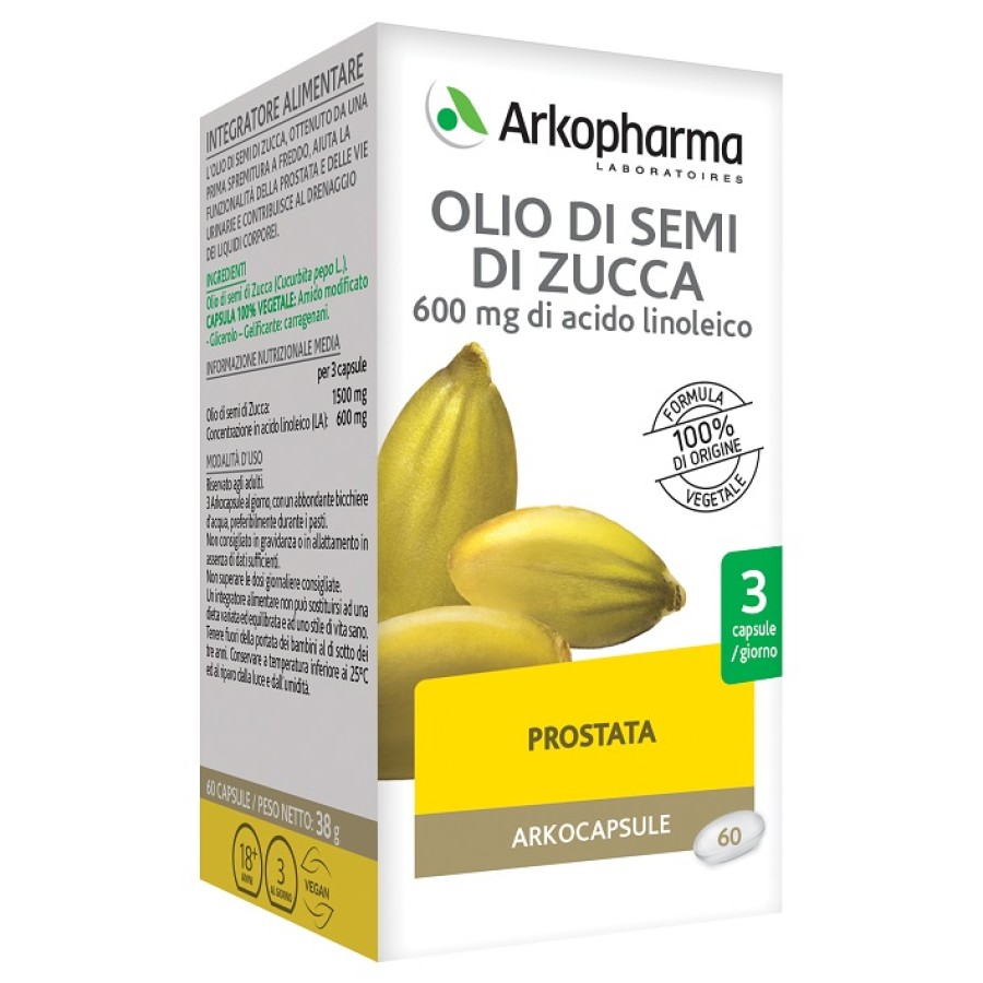 ARKO CAPSULE OLIO SEMI ZUCCA 60 CAPSULE ARKO CAPSULE OLIO SEMI ZUCCA 60 CAPSULE