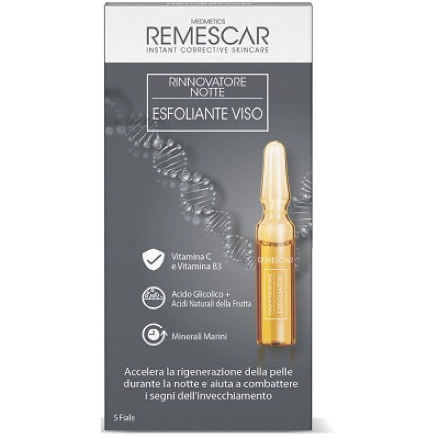 REMESCAR RINNOVATORE NOTTE ESFOLIANTE VISO 5 FIALE X 2 ML REMESCAR RINNOVATORE NOTTE ESFOLIANTE VISO 5 FIALE X 2 ML