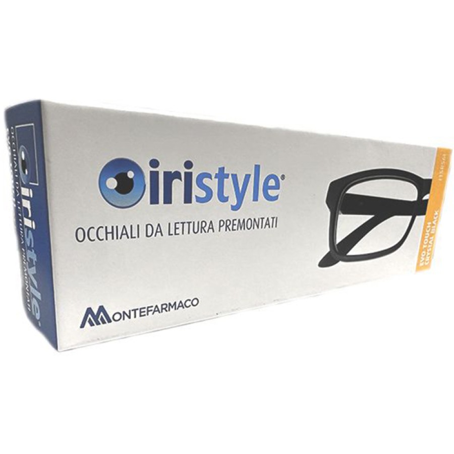 OCCHIALE DA LETTURA PREMONTATO IRISTYLE EVO TOUCH CRYSTAL BLACK 2,0