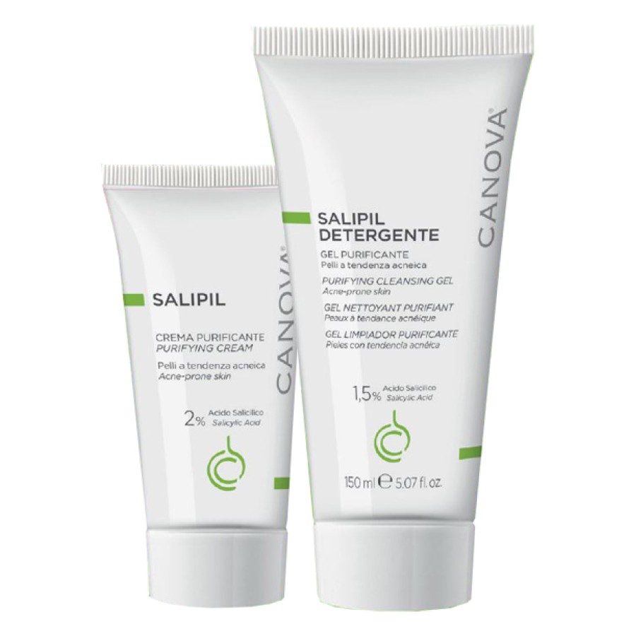 SALIPIL CREMA PURIFICANTE 50 ML + SALIPIL DETERGENTE GEL PURIFICANTE 150 ML IN OMAGGIO SALIPIL CREMA PURIFICANTE 50 ML + SALIPIL DETERGENTE GEL PURIFICANTE 150 ML IN OMAGGIO