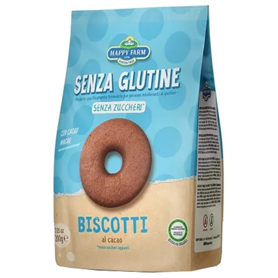 HAPPY FARM BISCOTTI AL CACAO SENZA ZUCCHERO 200 G