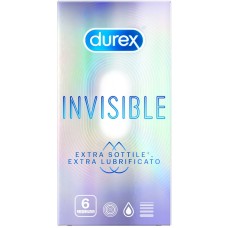 DUREX INVISIBLE EXTRA LUBRIFICANTE 6 PEZZI