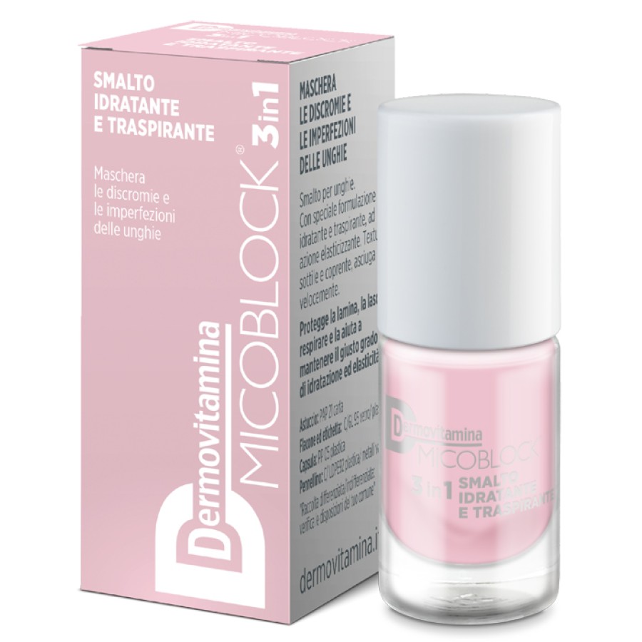 DERMOVITAMINA MICOBLOCK 3IN1 SMALTO IDRATANTE E TRASPIRANTE ROSA CHIARO 5 ML