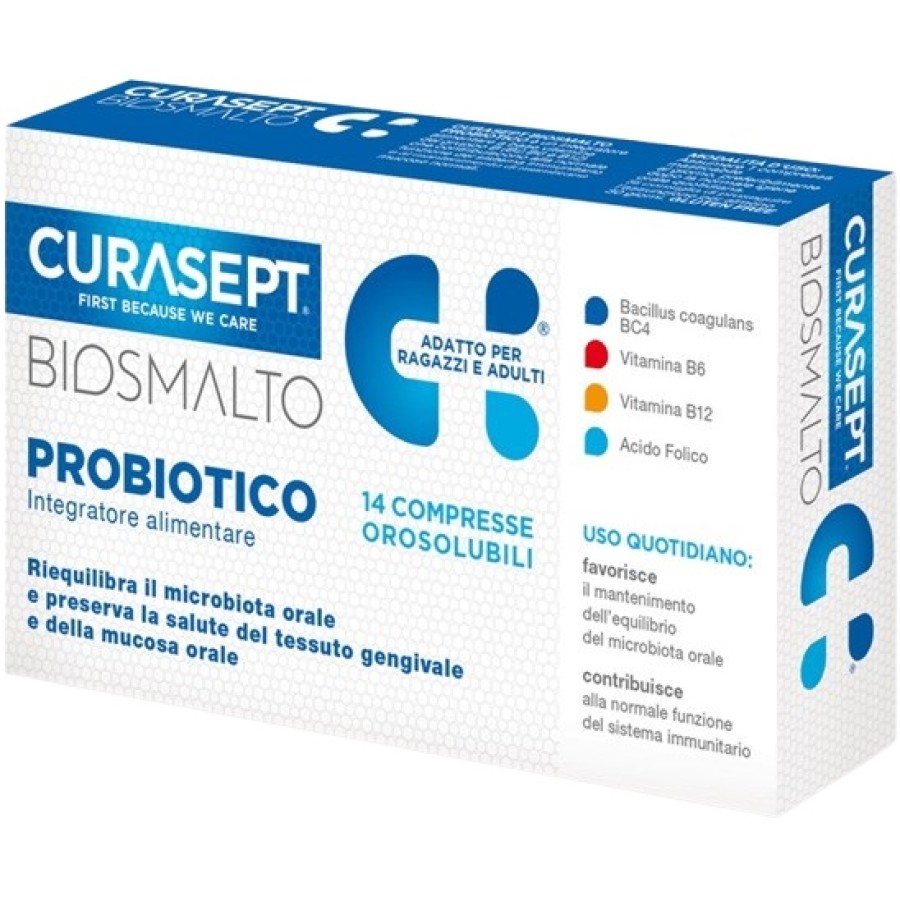 CURASEPT BIOSMALTO PROBIOTICO 14 COMPRESSE CURASEPT BIOSMALTO PROBIOTICO 14 COMPRESSE