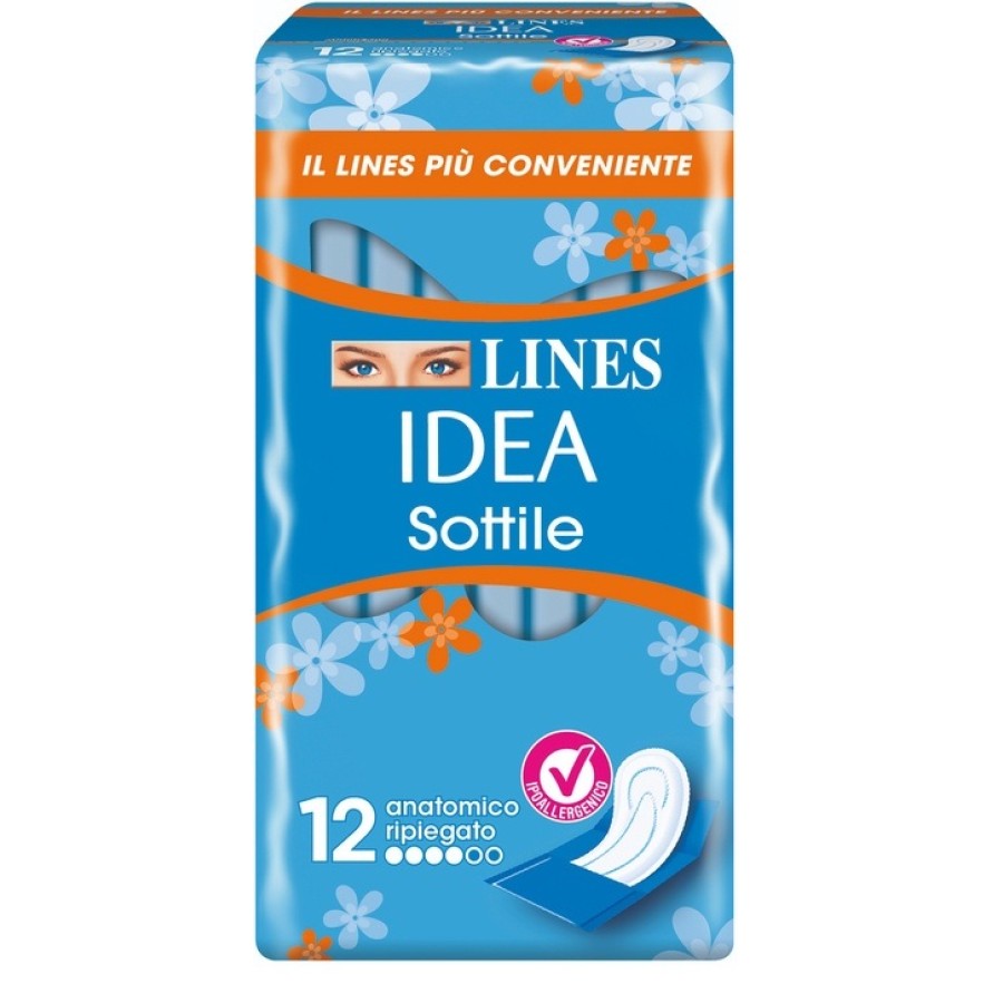 LINES IDEA SOTTILI RIPIEGATI ANATOMICI 12 PEZZI