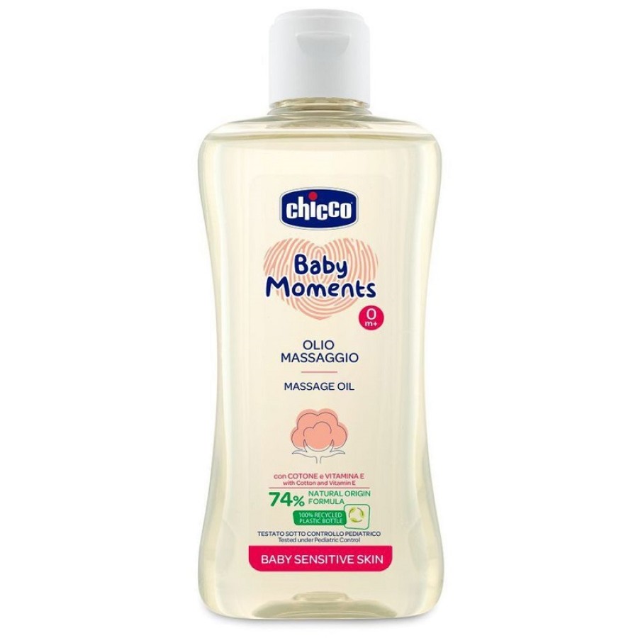 CHICCO BABY MOMENTS OLIO MASSAGGIO SENSITIVE 200 ML CHICCO BABY MOMENTS OLIO MASSAGGIO SENSITIVE 200 ML