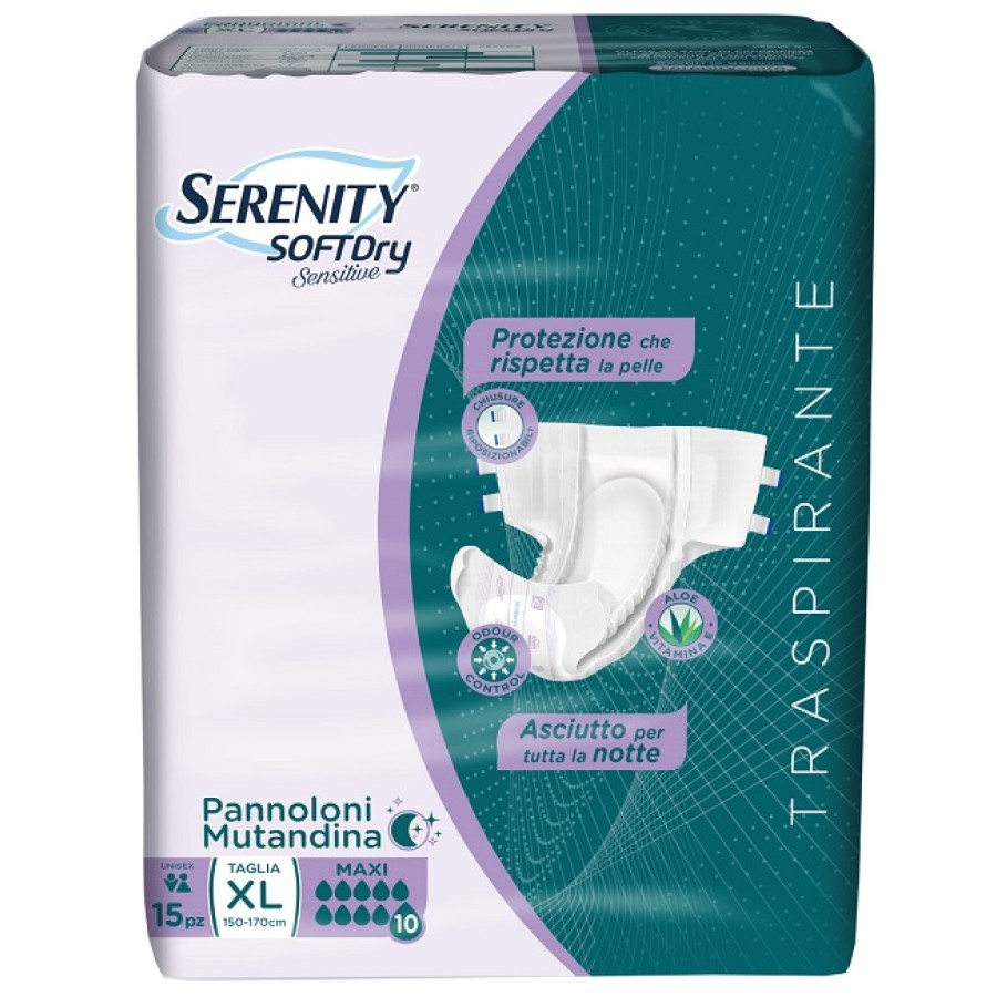 PANNOLONE MUTANDINA SERENITY SD SENSITIVE MAXI XL 15 PEZZI PANNOLONE MUTANDINA SERENITY SD SENSITIVE MAXI XL 15 PEZZI