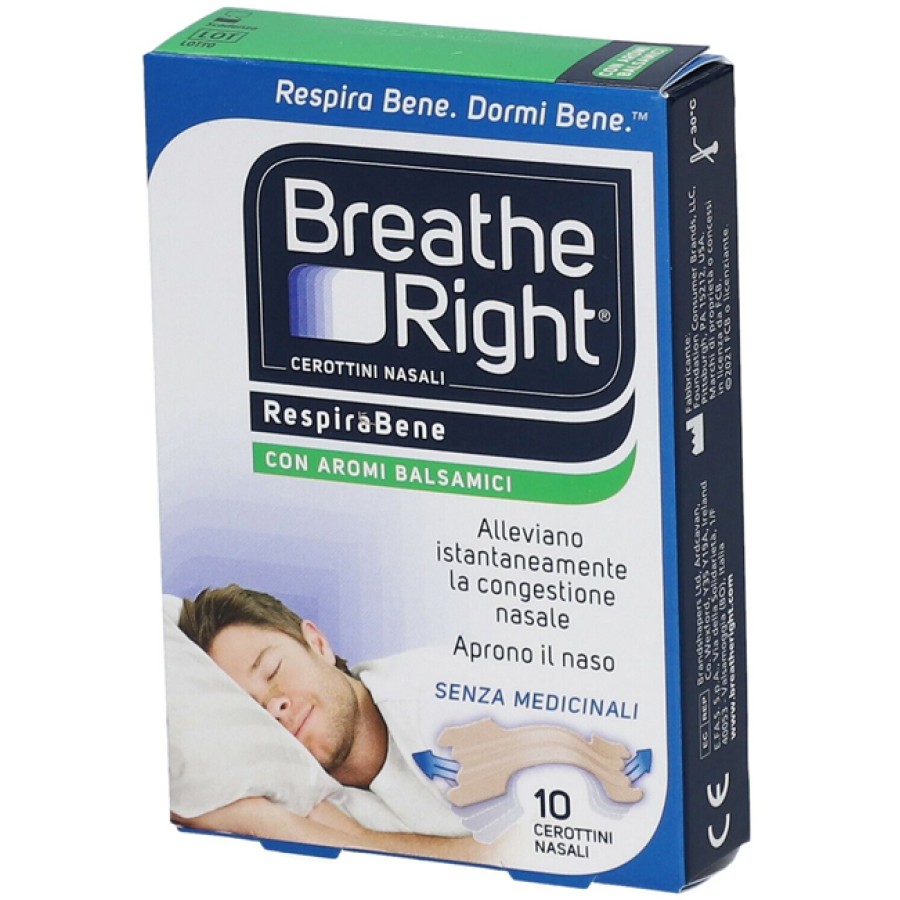 CEROTTI NASALI BREATH RIGHT BALSAMICI 10 PEZZI