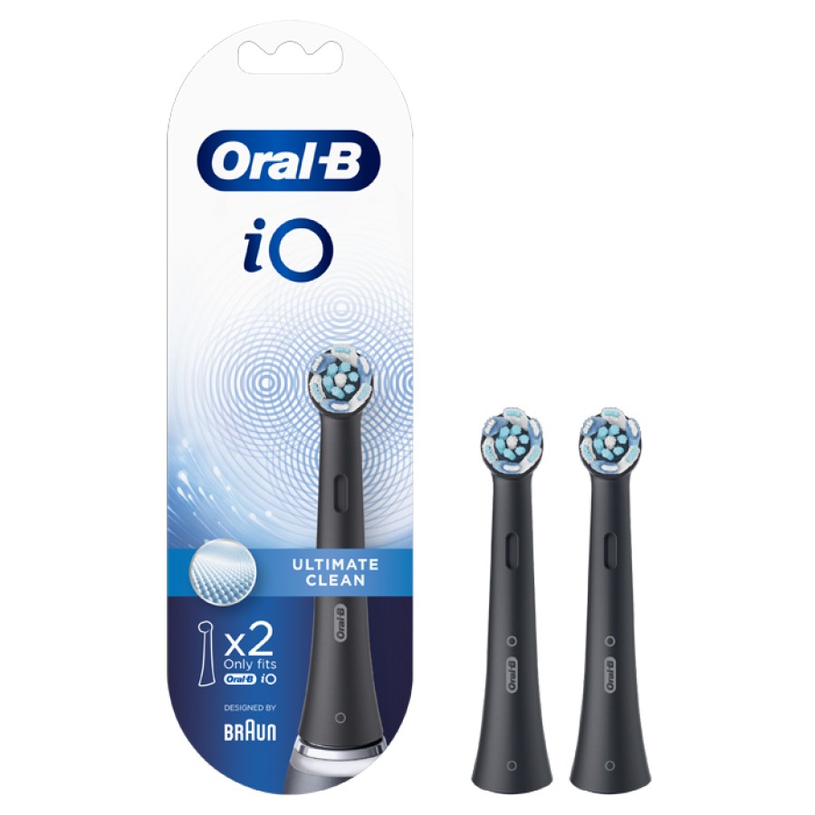 ORALB POWER REFILL IO ULTIMATE CLEAN BLACK 2 PEZZI ORALB POWER REFILL IO ULTIMATE CLEAN BLACK 2 PEZZI