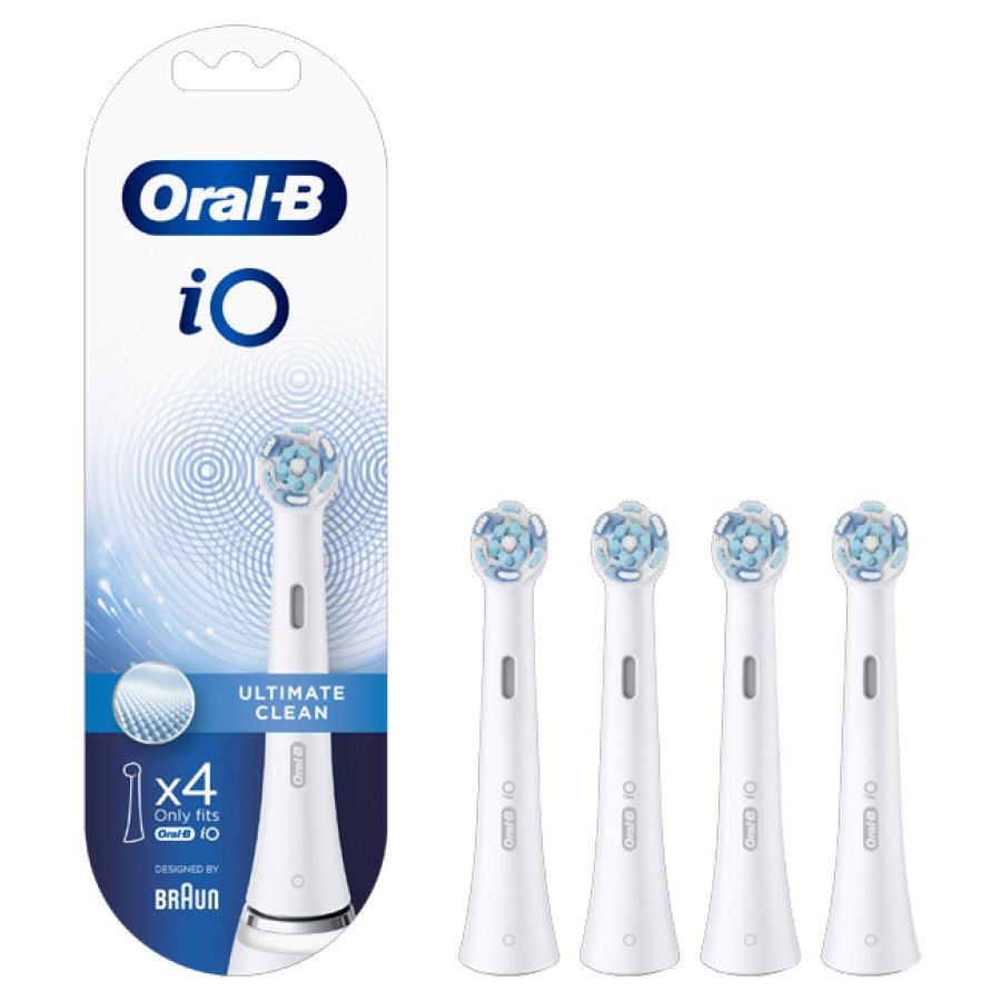 ORALB POWER REFILL IO ULTIMATE CLEAN WHITE 4 PEZZI ORALB POWER REFILL IO ULTIMATE CLEAN WHITE 4 PEZZI