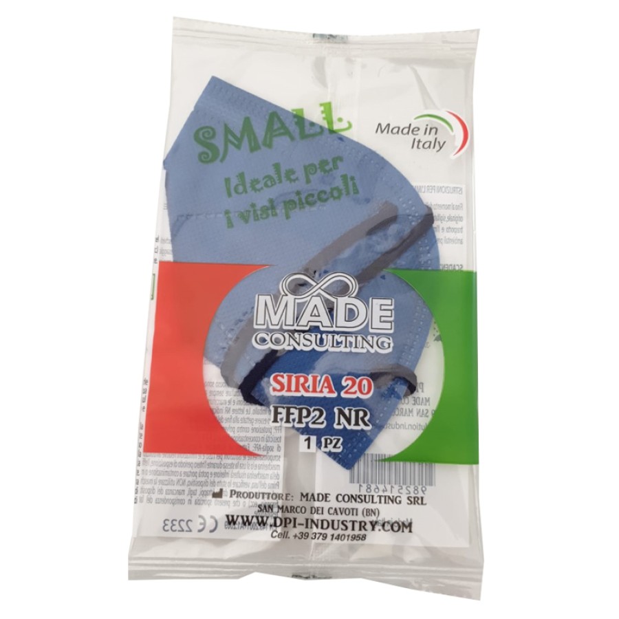 SIRIA 20 SEMIMASCHERINA FILTRANTE FFP2 BLU SMALL