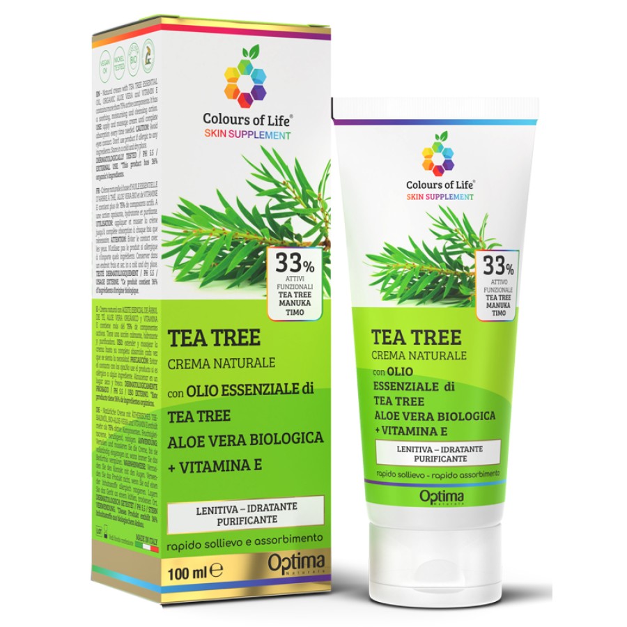 COLOURS OF LIFE SKIN SUPPLEMENT TEA TREE 33% 100 ML CREMA COLOURS OF LIFE SKIN SUPPLEMENT TEA TREE 33% 100 ML CREMA