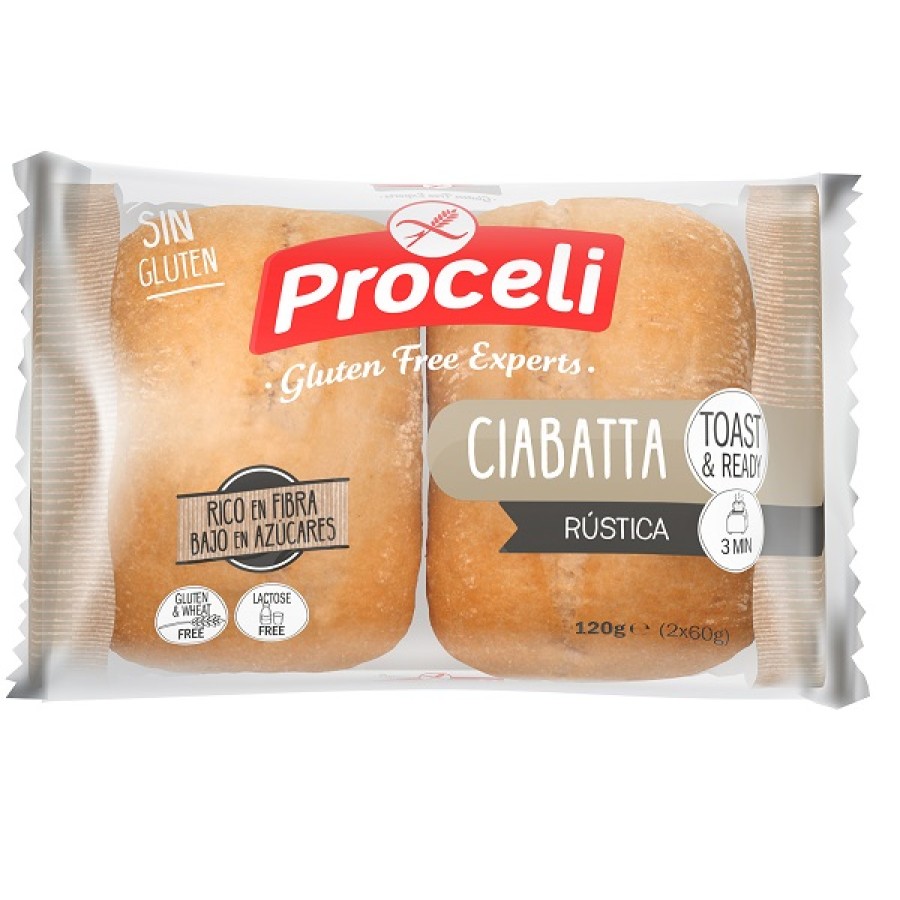PROCELI CIABATTA RUSTICA 2 PEZZI DA 60 G
