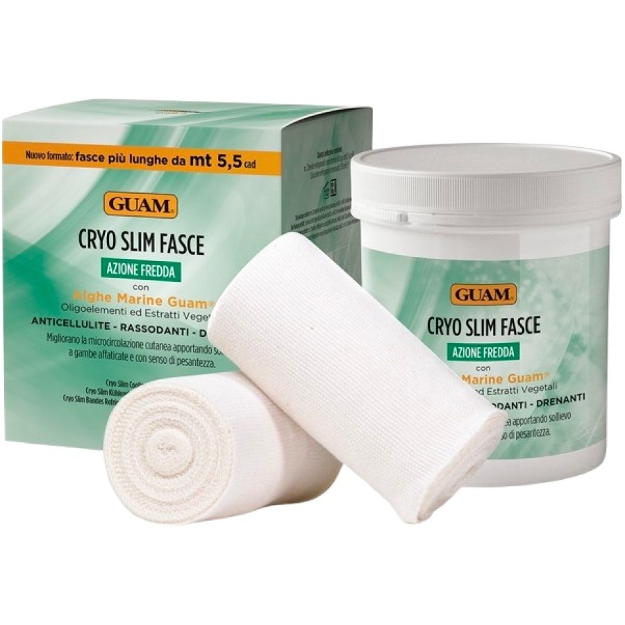 GUAM CRYO SLIM FASCE ANTICELLULITE RASSODANTI DRENANTI 2 PEZZI