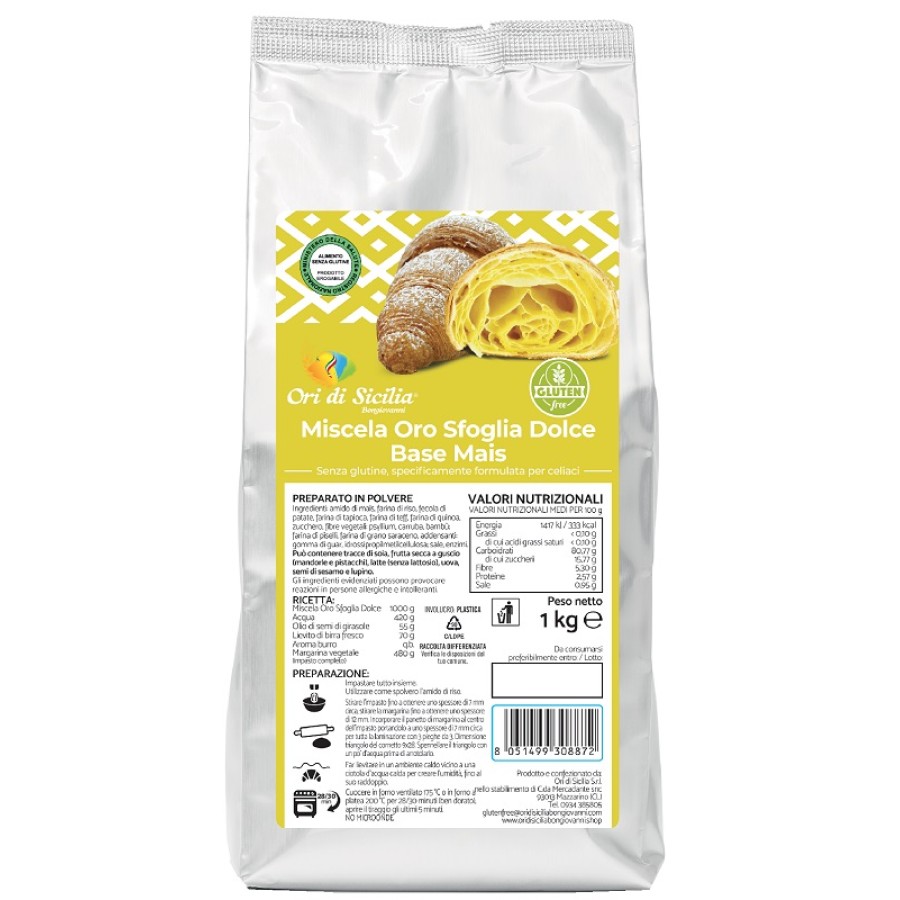 ORI DI SICILIA MIX ORO SFOGLIA DOLCE BASE MAIS 1 KG