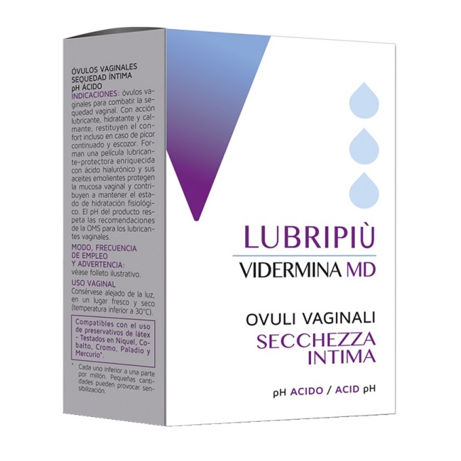 VIDERMINA LUBRIPIU' OVULI VAGINALI 2 BLISTER DA 5 OVULI VIDERMINA LUBRIPIU' OVULI VAGINALI 2 BLISTER DA 5 OVULI