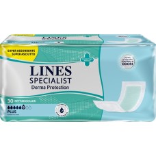 PANNOLONE PER INCONTINENZA LINES SPECIALIST DERMA RETTANGOLARE 30 PEZZI