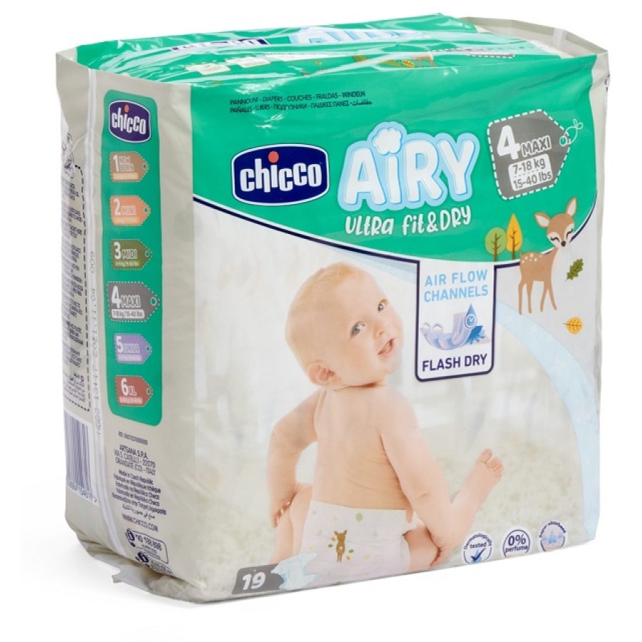 CHICCO AIRY PANNOLINO MAXI 19 PEZZI CHICCO AIRY PANNOLINO MAXI 19 PEZZI