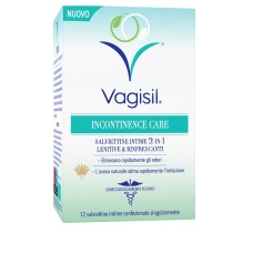 VAGISIL INCONTINENCE CARE SALVIETTINE INTIME 2IN1 LENITIVE & RINFRESCANTI 12 PEZZI