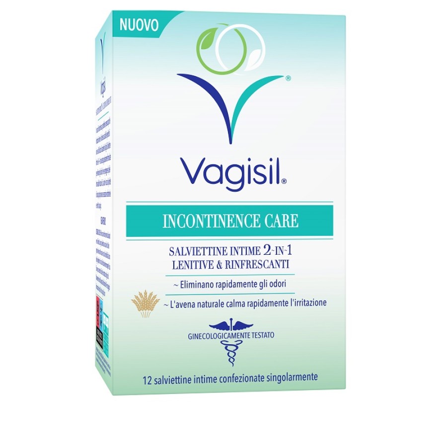 VAGISIL INCONTINENCE CARE SALVIETTINE INTIME 2IN1 LENITIVE & RINFRESCANTI 12 PEZZI VAGISIL INCONTINENCE CARE SALVIETTINE INTIME 2IN1 LENITIVE & RINFRESCANTI 12 PEZZI
