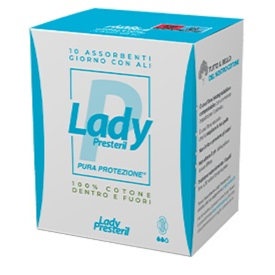 LADY PRESTERIL ASSORBENTI GIORNO CON ALI RIPIEGATI BIODEGRADABILI 10 PEZZI LADY PRESTERIL ASSORBENTI GIORNO CON ALI RIPIEGATI BIODEGRADABILI 10 PEZZI