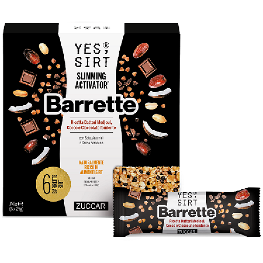 YES SIRT BARRETTE DATTERI MEDJOUL-COCCO-CIOCCOLATO FONDENTE 6X25 G