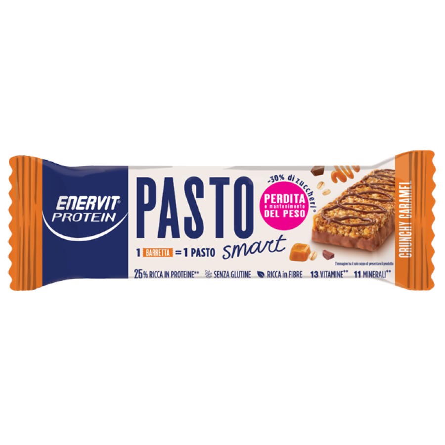 ENERVIT PROTEIN PASTO SOSTITUTIVO CRUNCHY CARAMEL 55 G ENERVIT PROTEIN PASTO SOSTITUTIVO CRUNCHY CARAMEL 55 G