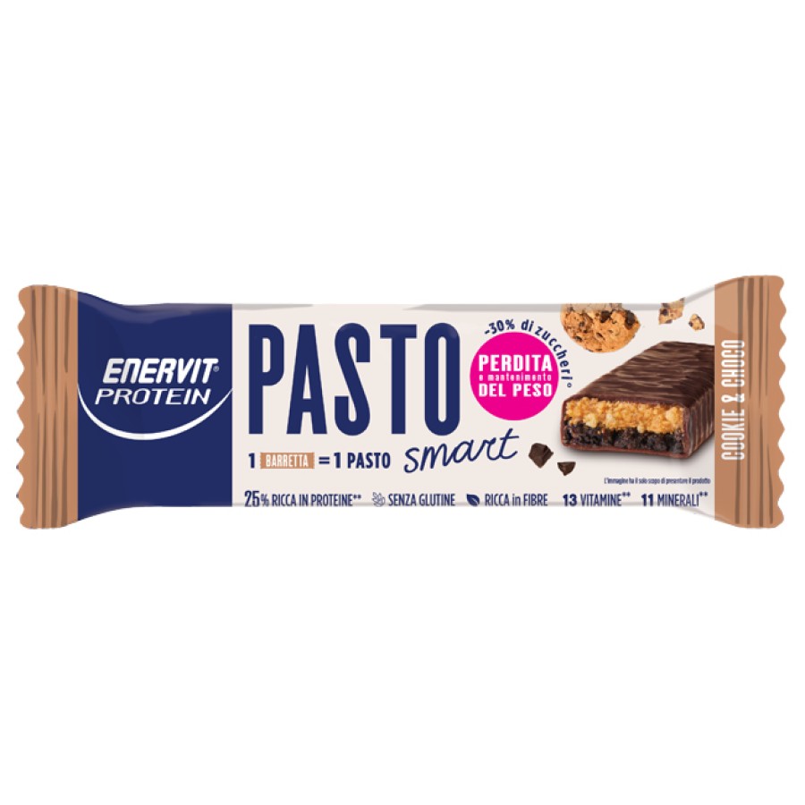 ENERVIT PROTEIN PASTO SOSTITUTIVO COOKIE CHOKO 55 G ENERVIT PROTEIN PASTO SOSTITUTIVO COOKIE CHOKO 55 G