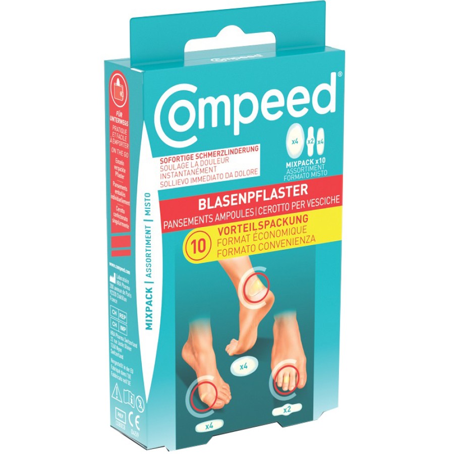 CEROTTI COMPEED PER VESCICHE MEDIO MISTO 10 PEZZI CEROTTI COMPEED PER VESCICHE MEDIO MISTO 10 PEZZI