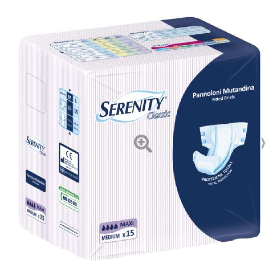 PANNOLONE MUTANDINA SERENITY CLASSIC MAXI TAGLIA EXTRALARGE 15 PEZZI PANNOLONE MUTANDINA SERENITY CLASSIC MAXI TAGLIA EXTRALARGE 15 PEZZI