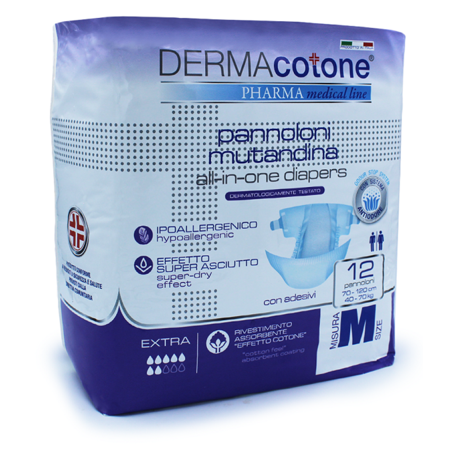PANNOLONE MUTANDINA PER INCONTINENZA DERMACOTONE M 12 PEZZI PANNOLONE MUTANDINA PER INCONTINENZA DERMACOTONE M 12 PEZZI