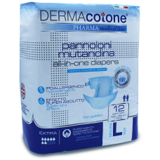 PANNOLONE MUTANDINA PER INCONTINENZA DERMACOTONE L 12 PEZZI PANNOLONE MUTANDINA PER INCONTINENZA DERMACOTONE L 12 PEZZI
