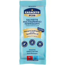 CASACETO SALVIETTINE IGIENIZZANTI AROMA NEUTRO 40 PEZZI CASACETO SALVIETTINE IGIENIZZANTI AROMA NEUTRO 40 PEZZI