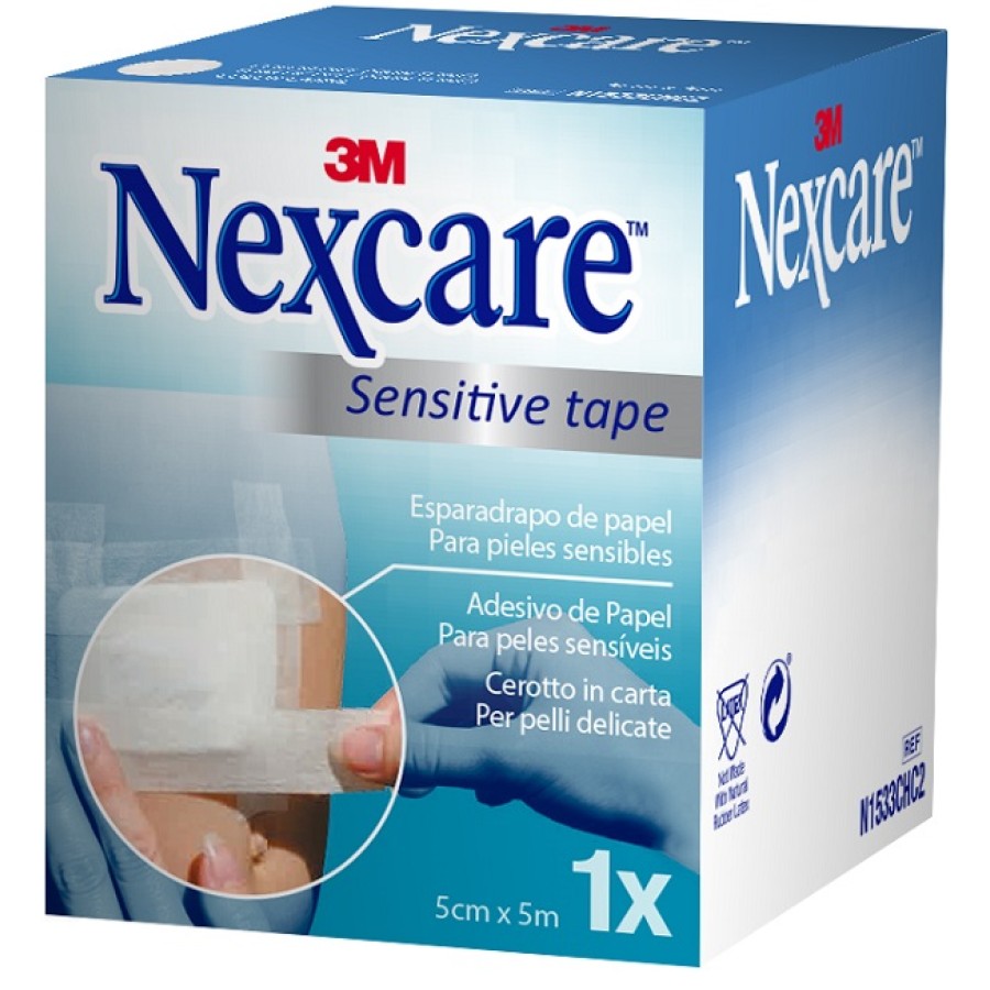 CEROTTO SU ROCCHETTO NEXCARE SENSITIVE TAPE 5X500CM CEROTTO SU ROCCHETTO NEXCARE SENSITIVE TAPE 5X500CM