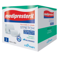 MEDIPRESTERIL ROCCHETTO ROTOLO STRETCH TESSUTO NON TESSUTO 10 CM X 1000 CM