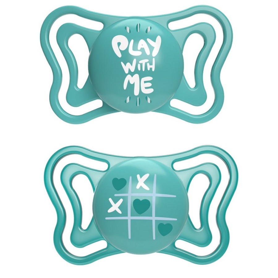 CHICCO SUCCHIETTO LIGHT AZZURRO SILICONE 16-36M 2 PEZZI