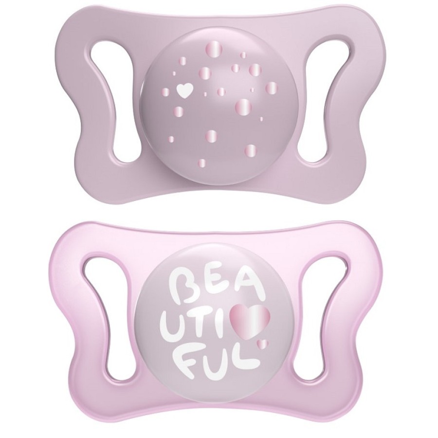 CHICCO SUCCHIETTO MICRO GIRL SILICONE 0-2M 2 PEZZI