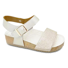 CALZATURA WOODSTOCK SANDAL PLATINO 37/38 PLANTARE INDOSSABILE 1 PAIO