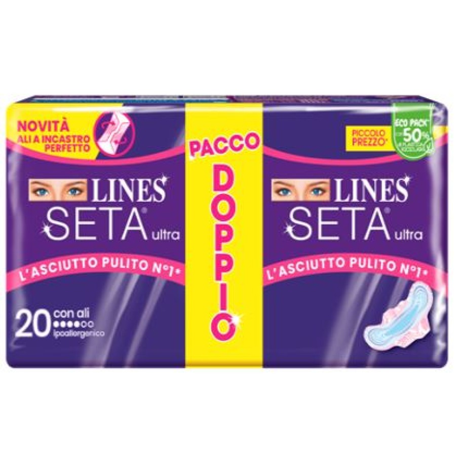 LINES SETA ULTRA ASSORBENTI ALI VP 20 PEZZI LINES SETA ULTRA ASSORBENTI ALI VP 20 PEZZI
