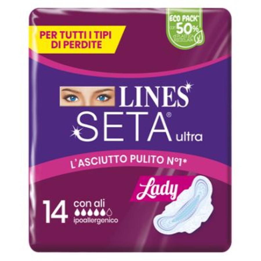 LINES SETA ULTRA ASSORBENTI LADY ALI CP 14 PEZZI LINES SETA ULTRA ASSORBENTI LADY ALI CP 14 PEZZI