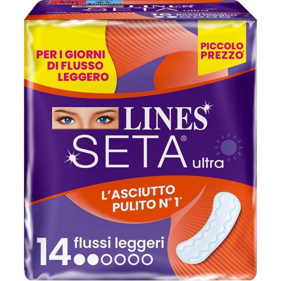 LINES SETA ULTRA ASSORBENTI LEGGERO DWCT 14 PEZZI LINES SETA ULTRA ASSORBENTI LEGGERO DWCT 14 PEZZI
