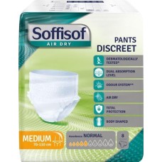 PANNOLONE SOFFISOF AIR DRY PANTS DISCREET MEDIUM 8 PEZZI