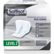 PANNOLONE PER INCONTINENZA SAGOMATO SOFFISOF MEN LEVEL 1 12 PEZZI