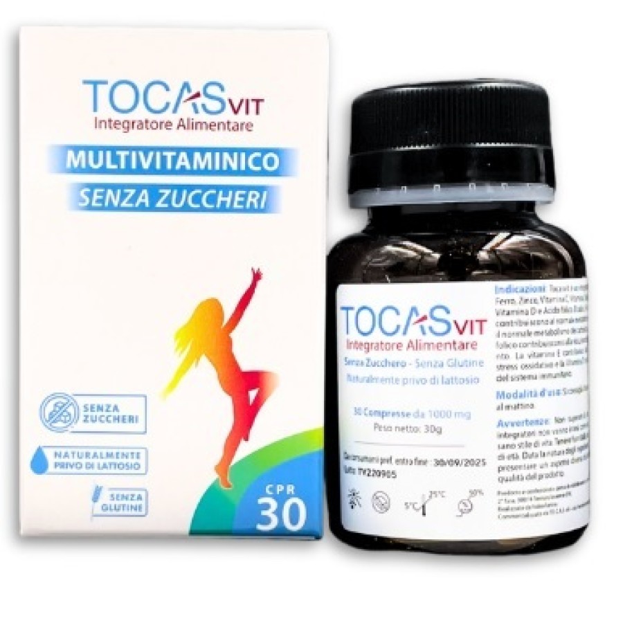 TOCASVIT 30 COMPRESSE SENZA ZUCCHERO NUOVO FORMATO