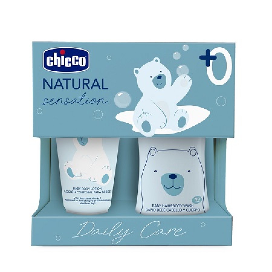 CHICCO NATURAL SENSATION SET BAGNOSHAMPO CREMA CHICCO NATURAL SENSATION SET BAGNOSHAMPO CREMA