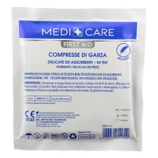 GARZA MEDICARE COTONE 10X10 CM 25 PEZZI